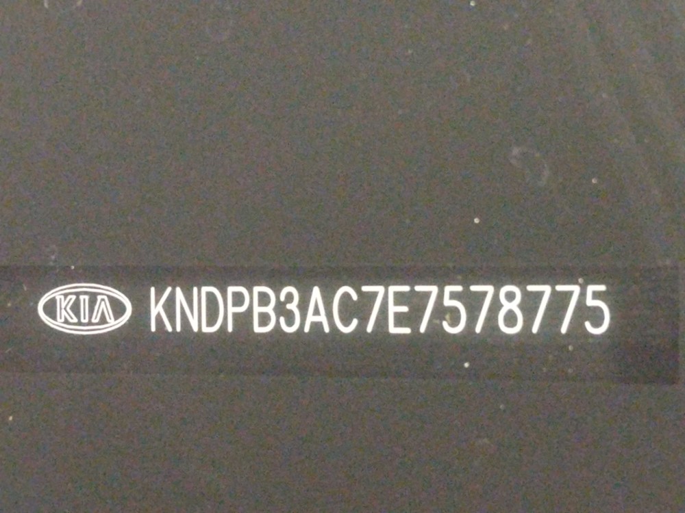 2014 Kia Sportage - VIN Plate
