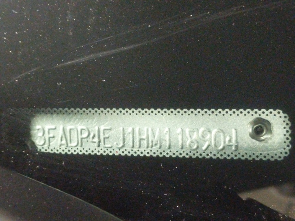 2017 Ford Fiesta - VIN Plate