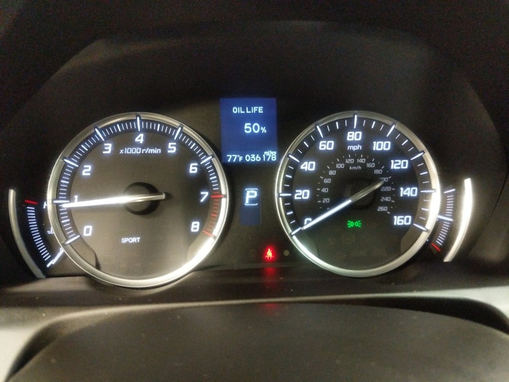 2016 Acura TLX - Odometer Close Up