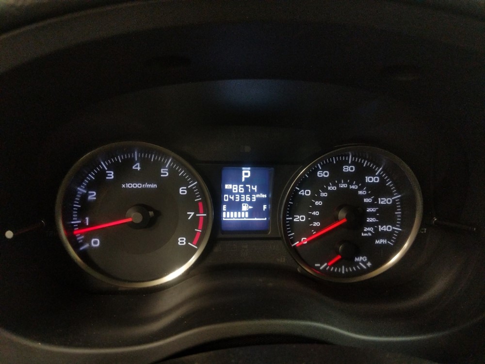 2017 Subaru Crosstrek - Odometer Close Up