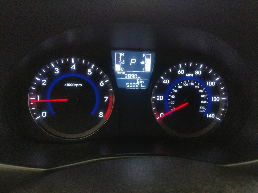 2017 Hyundai Accent - Odometer Close Up