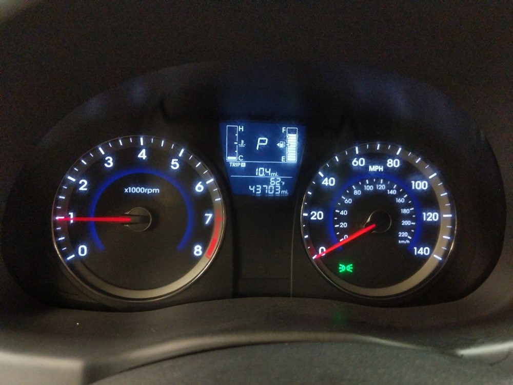 2017 Hyundai Accent - Odometer Close Up