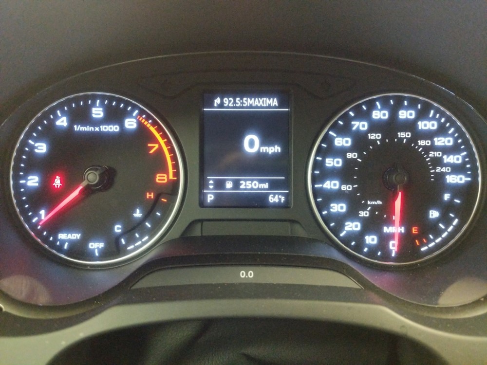 2016 Audi A3 - Odometer Close Up