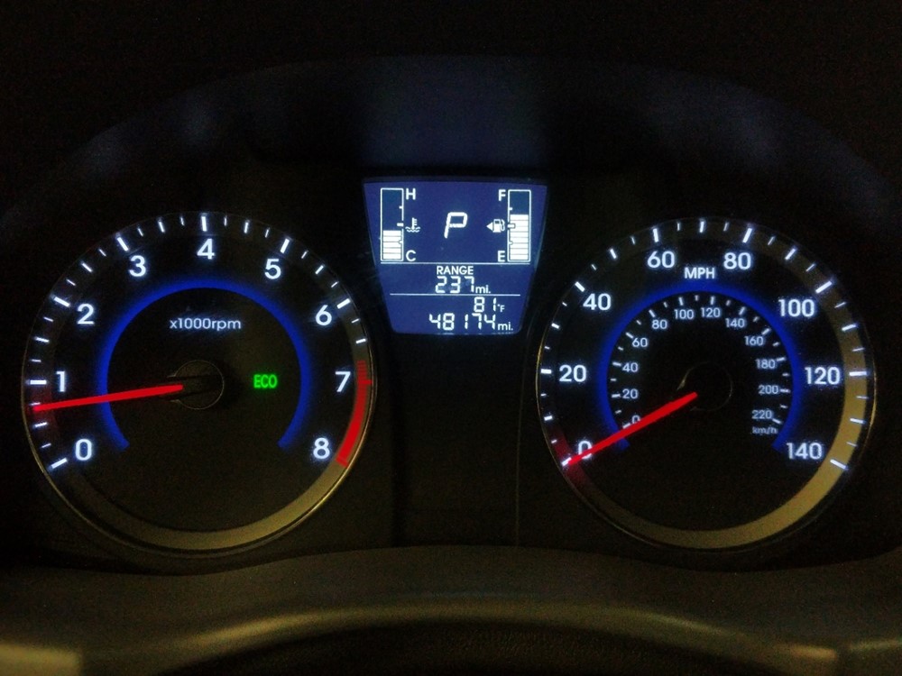 2017 Hyundai Accent - Odometer Close Up