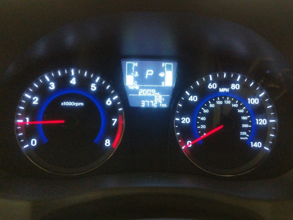 2017 Hyundai Accent - Odometer Close Up