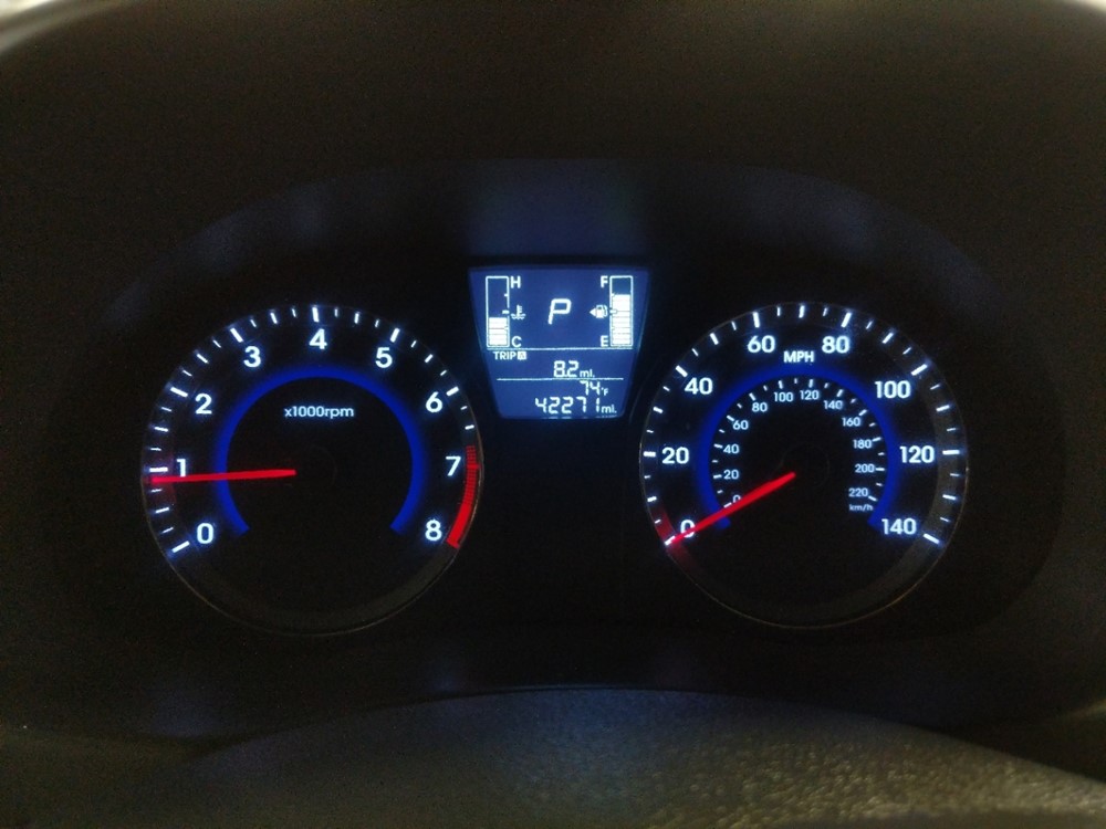 2017 Hyundai Accent - Odometer Close Up