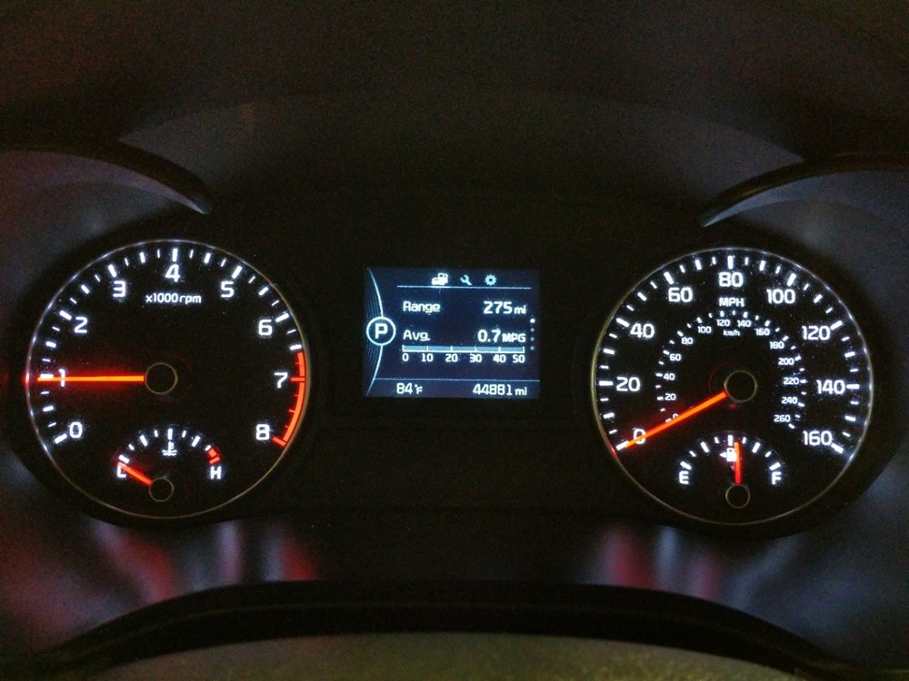 2016 Kia Optima - Odometer Close Up