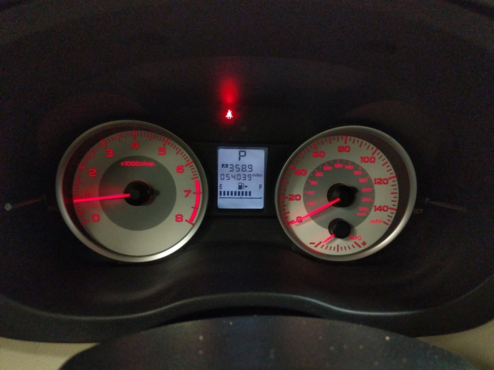 2014 Subaru Impreza - Odometer Close Up