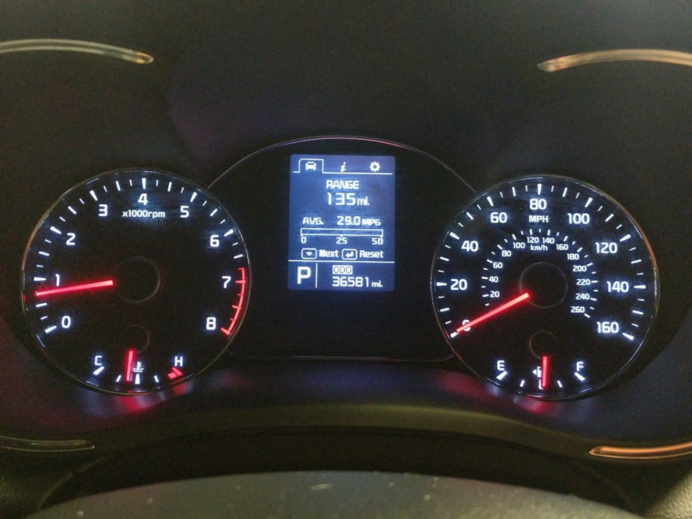 2016 Kia Forte - Odometer Close Up