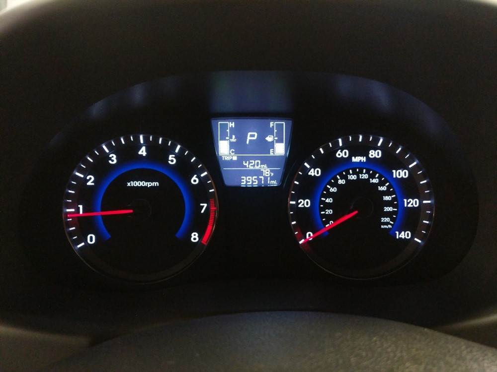 2017 Hyundai Accent - Odometer Close Up