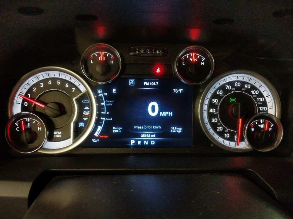 2016 Dodge Ram 1500 - Odometer Close Up