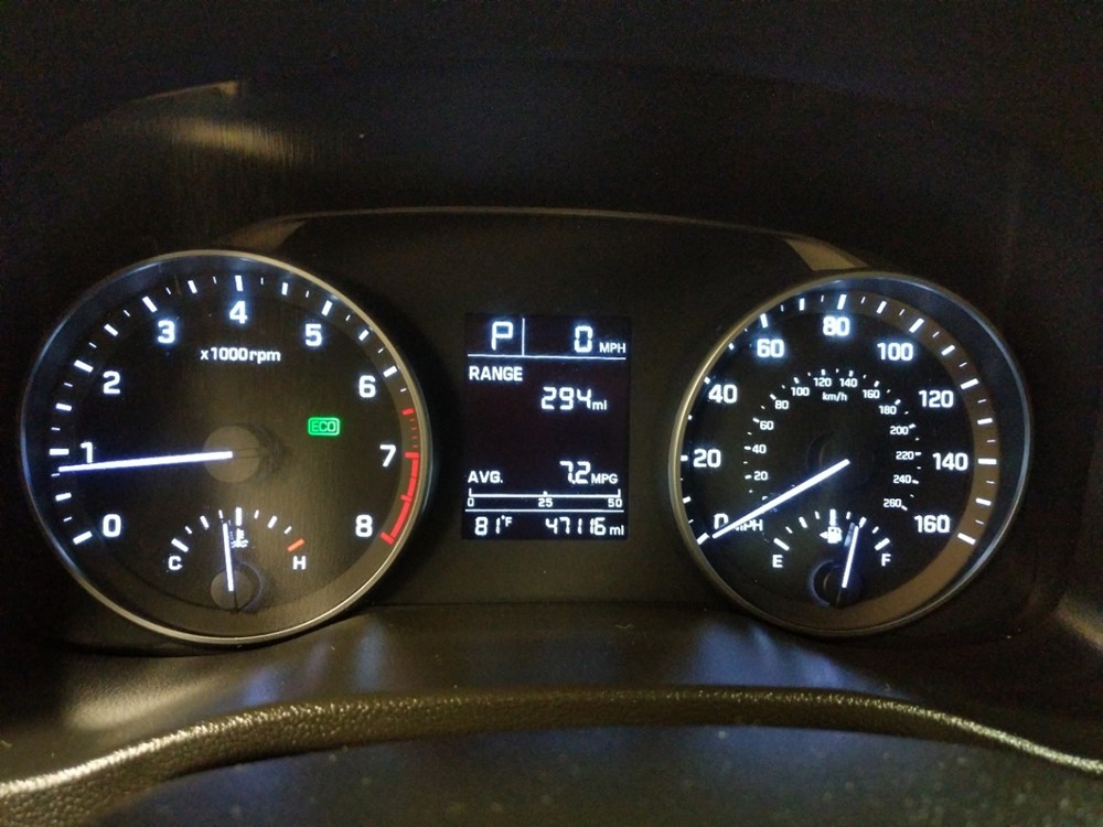 2017 Hyundai Elantra - Odometer Close Up