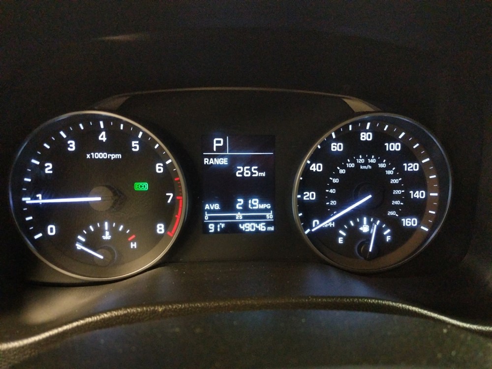 2017 Hyundai Elantra - Odometer Close Up
