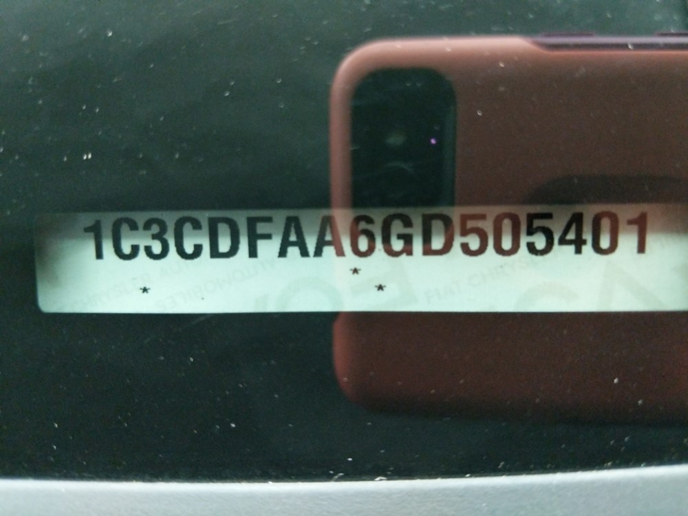 2016 Dodge Dart - VIN Plate
