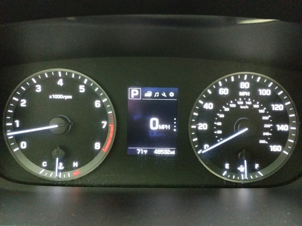 2017 Hyundai Sonata - Odometer Close Up
