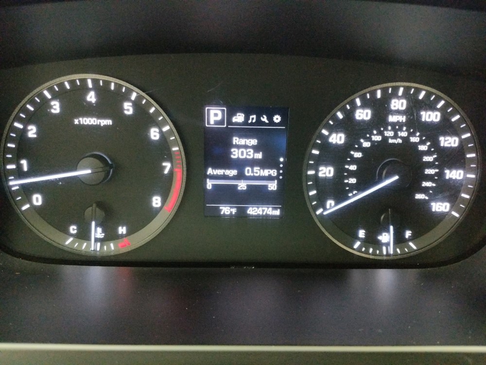 2017 Hyundai Sonata - Odometer Close Up