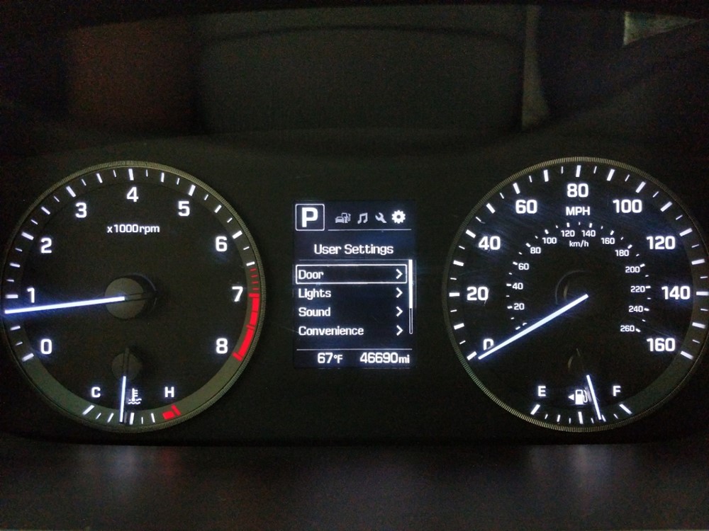 2017 Hyundai Sonata - Odometer Close Up