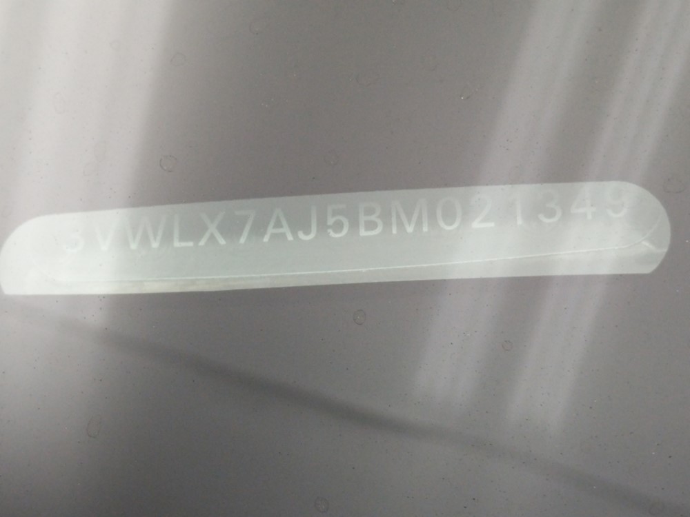 2011 Volkswagen Jetta - VIN Plate
