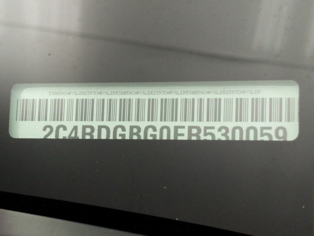 2015 Dodge Grand Caravan - VIN Plate