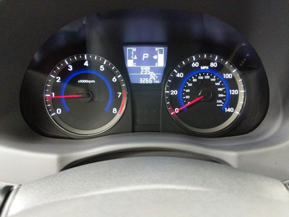 2017 Hyundai Accent - Odometer Close Up