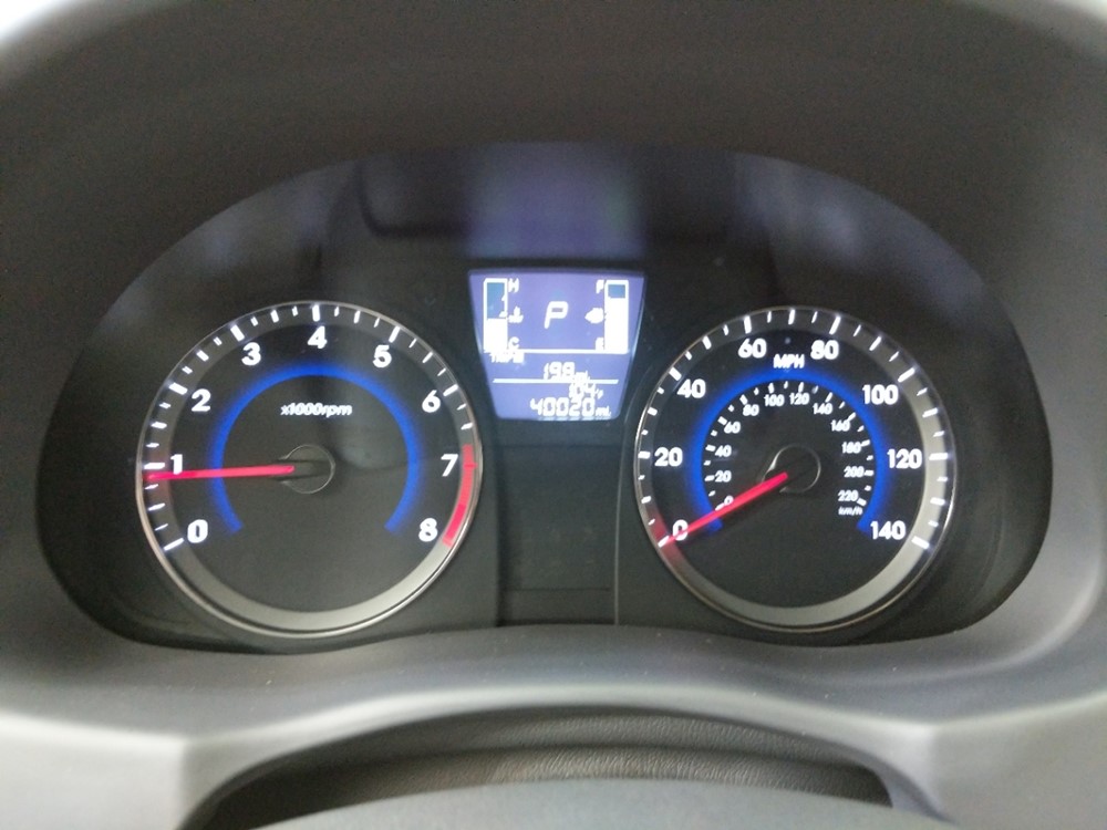 2017 Hyundai Accent - Odometer Close Up