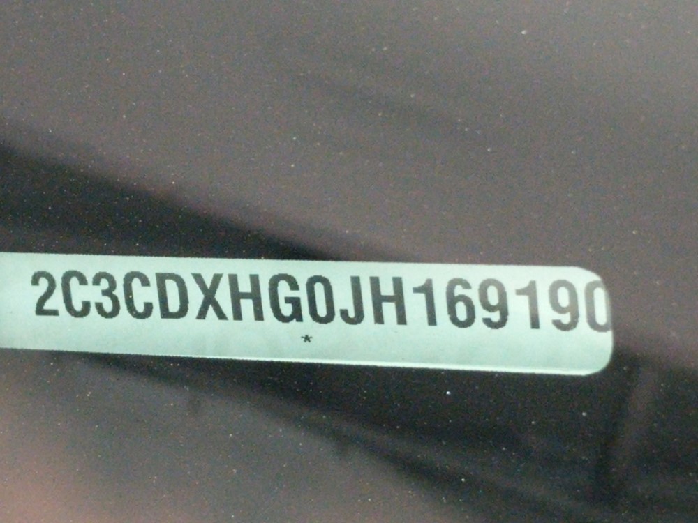 2018 Dodge Charger - VIN Plate