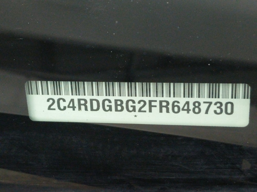 2015 Dodge Grand Caravan - VIN Plate
