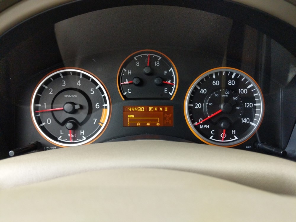 2014 Nissan Armada - Odometer Close Up