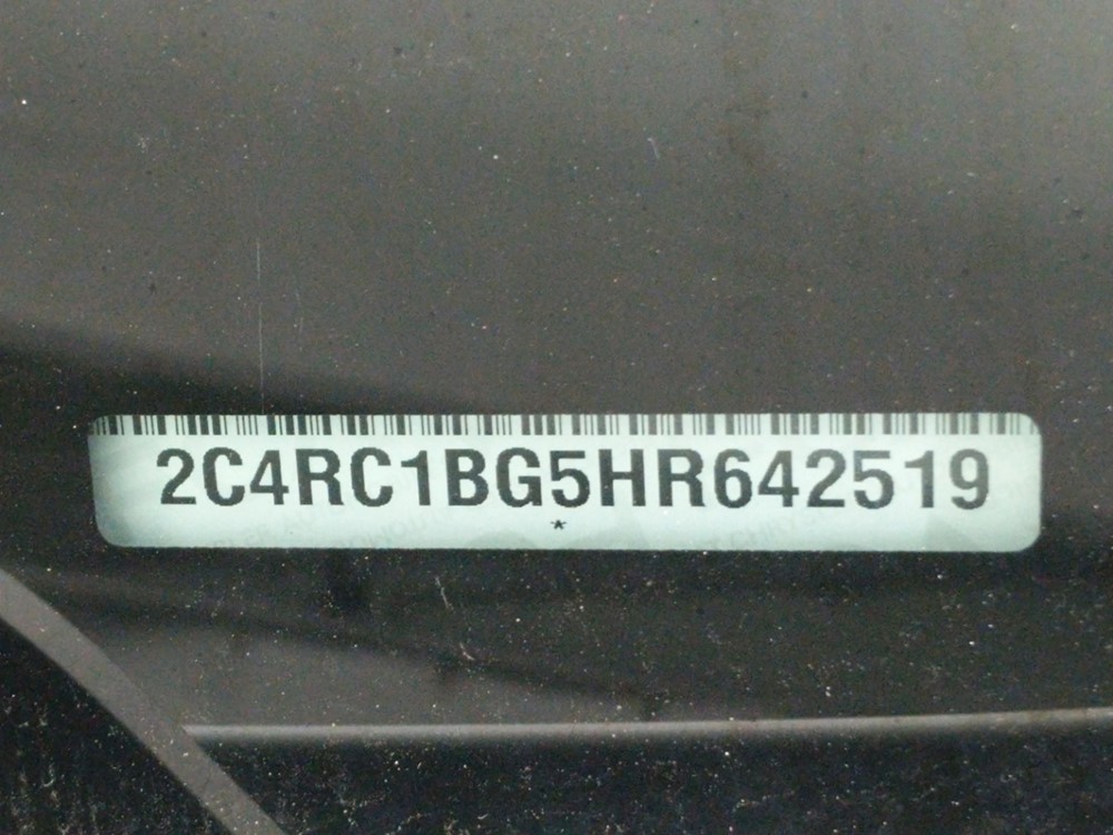 2017 Chrysler Pacifica - VIN Plate