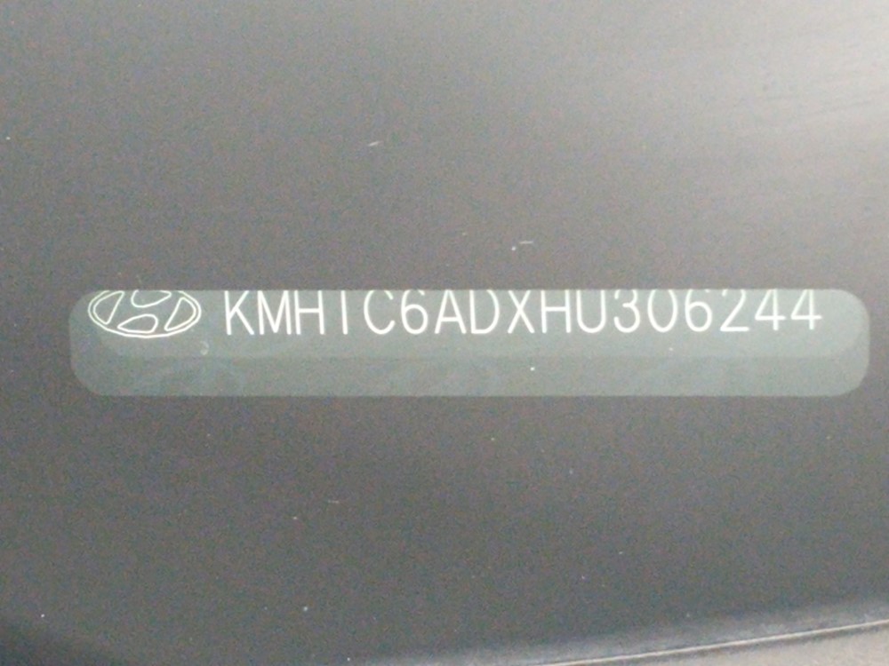 2017 Hyundai Veloster - VIN Plate