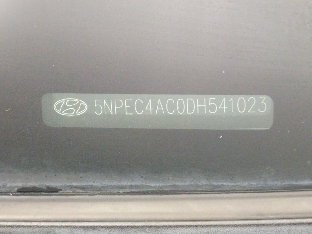 2013 Hyundai Sonata - VIN Plate
