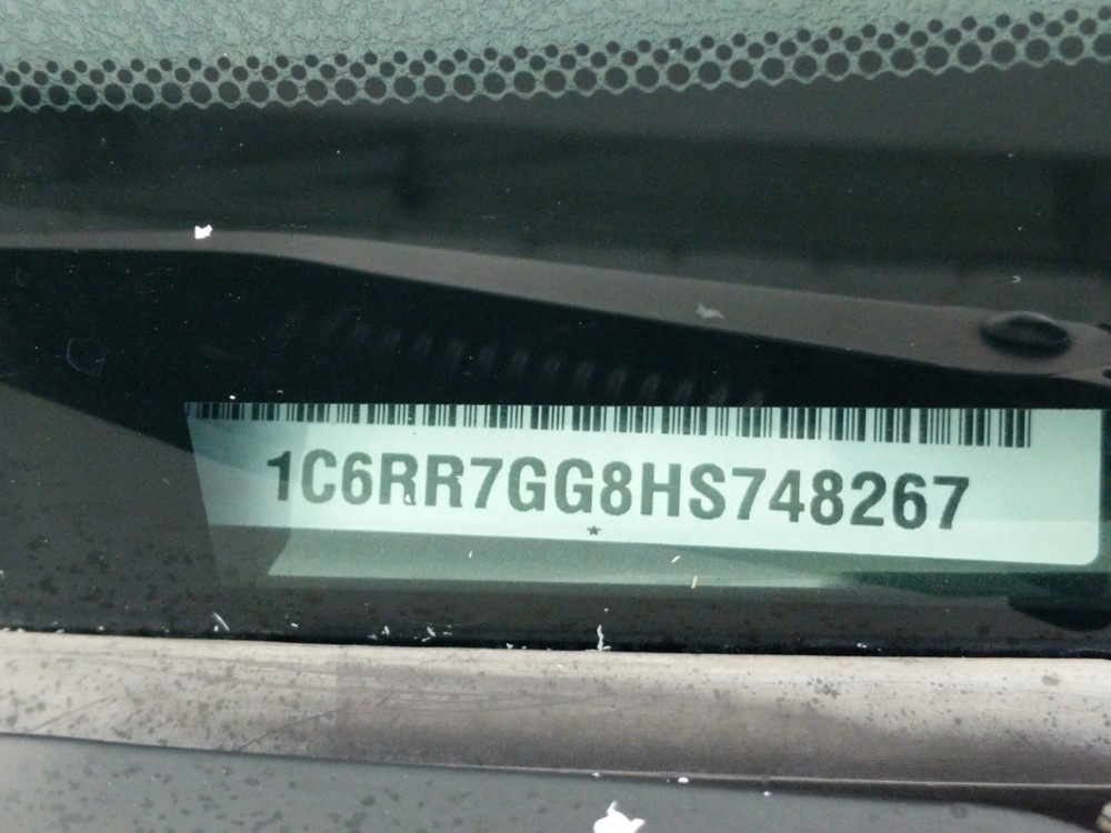 2017 Dodge Ram 1500 - VIN Plate