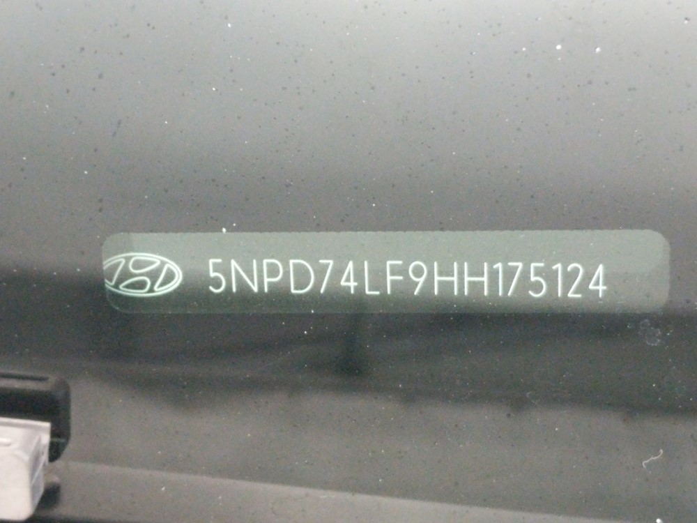 2017 Hyundai Elantra - VIN Plate
