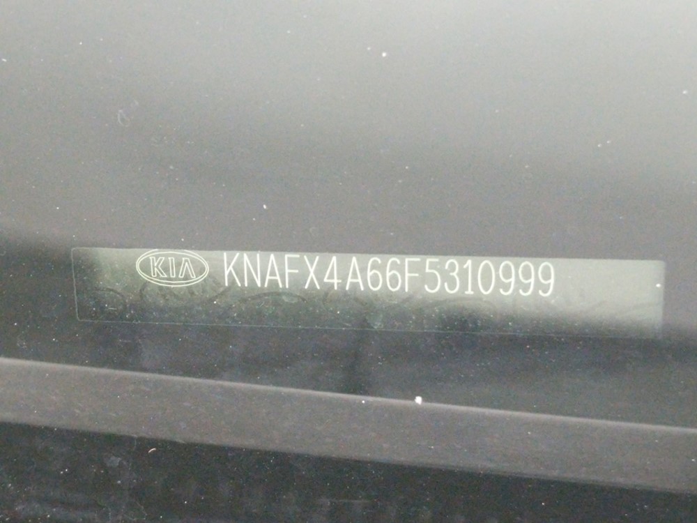 2015 Kia Forte - VIN Plate