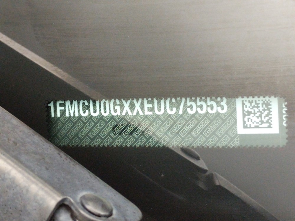 2014 Ford Escape - VIN Plate