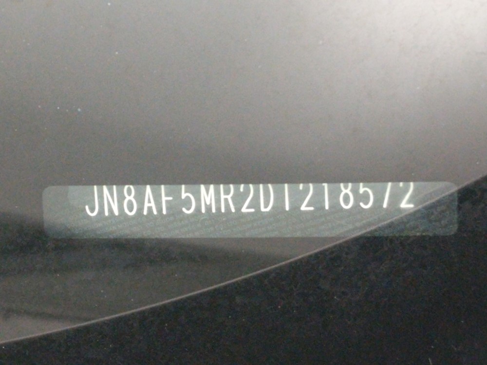 2013 Nissan JUKE - VIN Plate