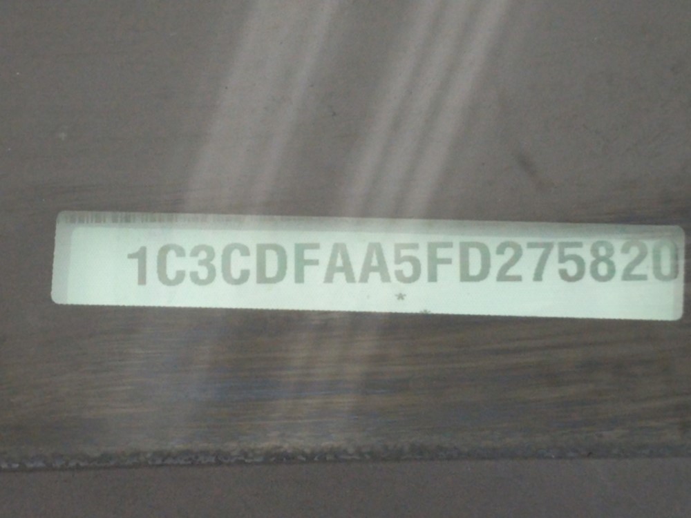 2015 Dodge Dart - VIN Plate