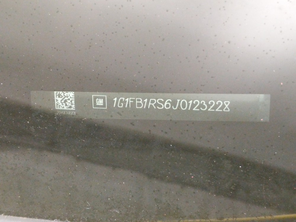 2018 Chevrolet Camaro - VIN Plate