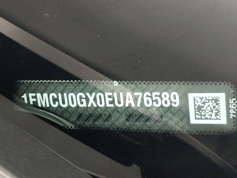 2014 Ford Escape - VIN Plate