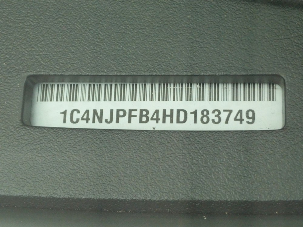 2017 Jeep Patriot - VIN Plate