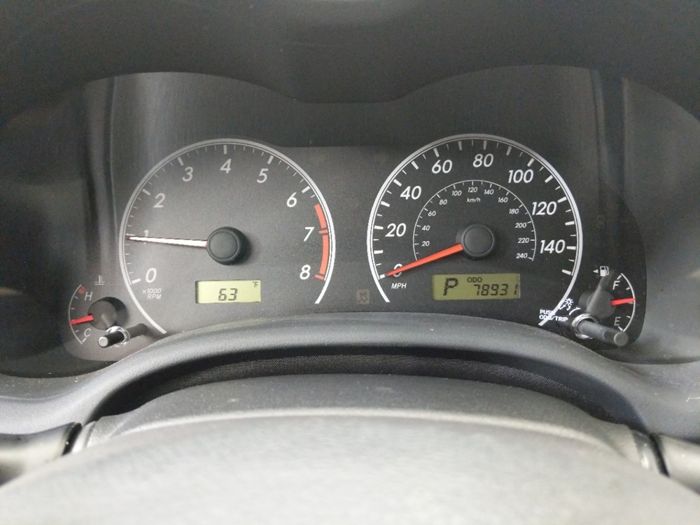 2013 Toyota Corolla - Odometer Close Up