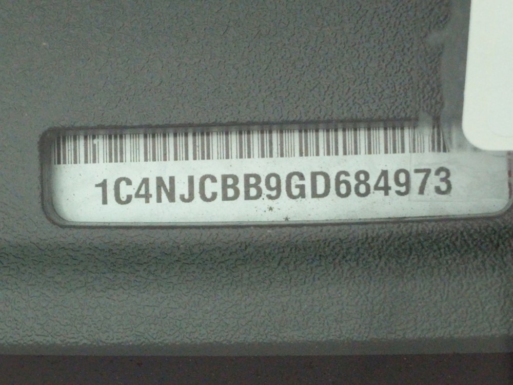 2016 Jeep Compass - VIN Plate