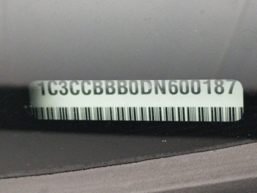 2013 Chrysler 200 - VIN Plate