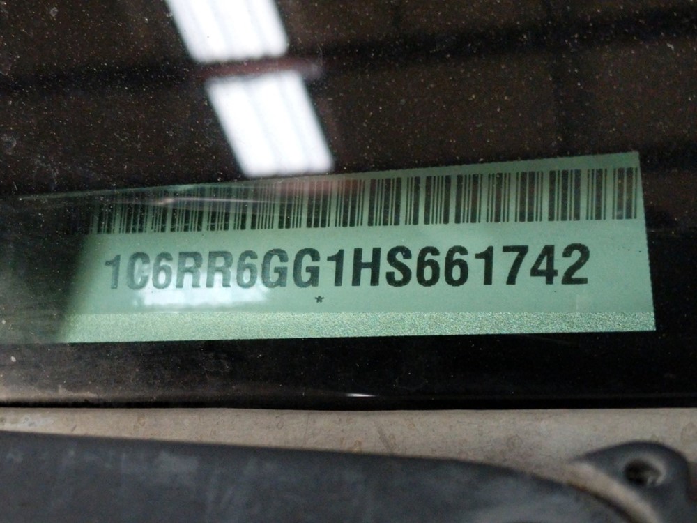 2017 Dodge Ram 1500 - VIN Plate