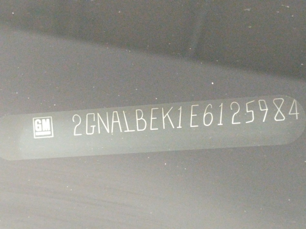 2014 Chevrolet Equinox - VIN Plate
