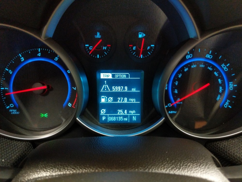 2016 Chevrolet Cruze - Odometer Close Up
