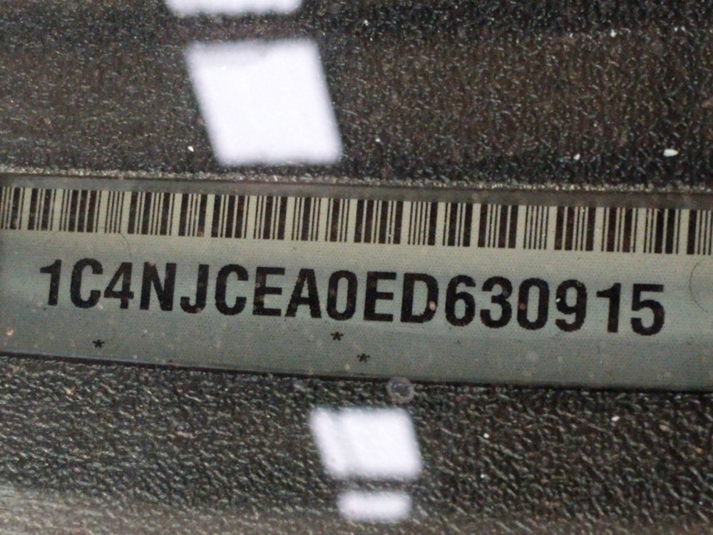 2014 Jeep Compass - VIN Plate