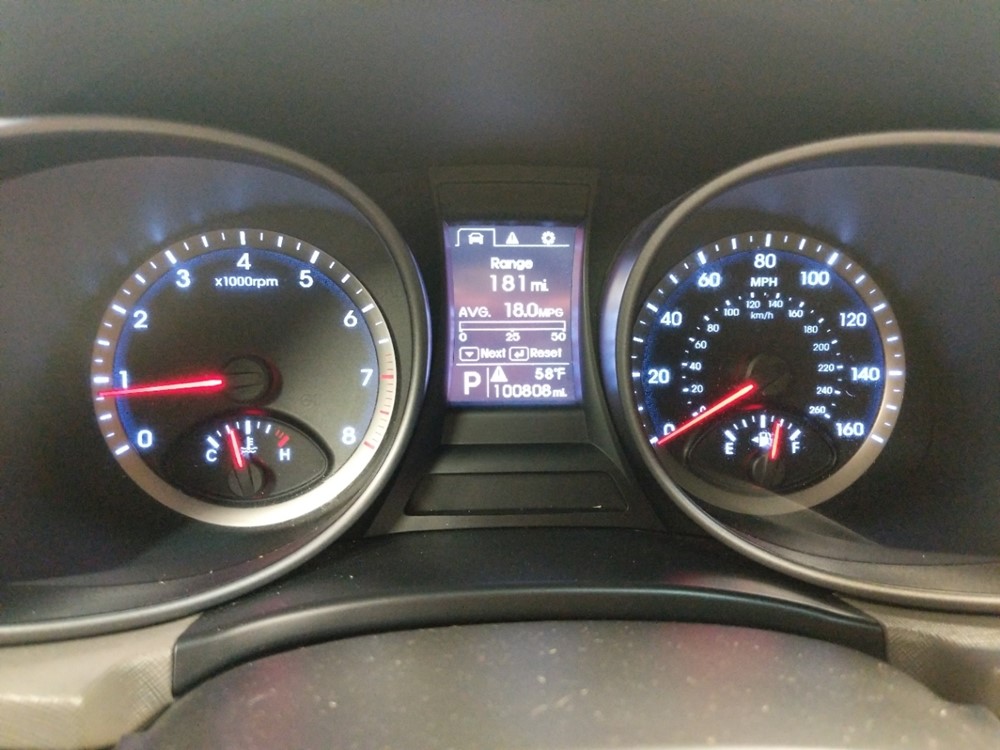 2014 Hyundai Santa Fe - Odometer Close Up