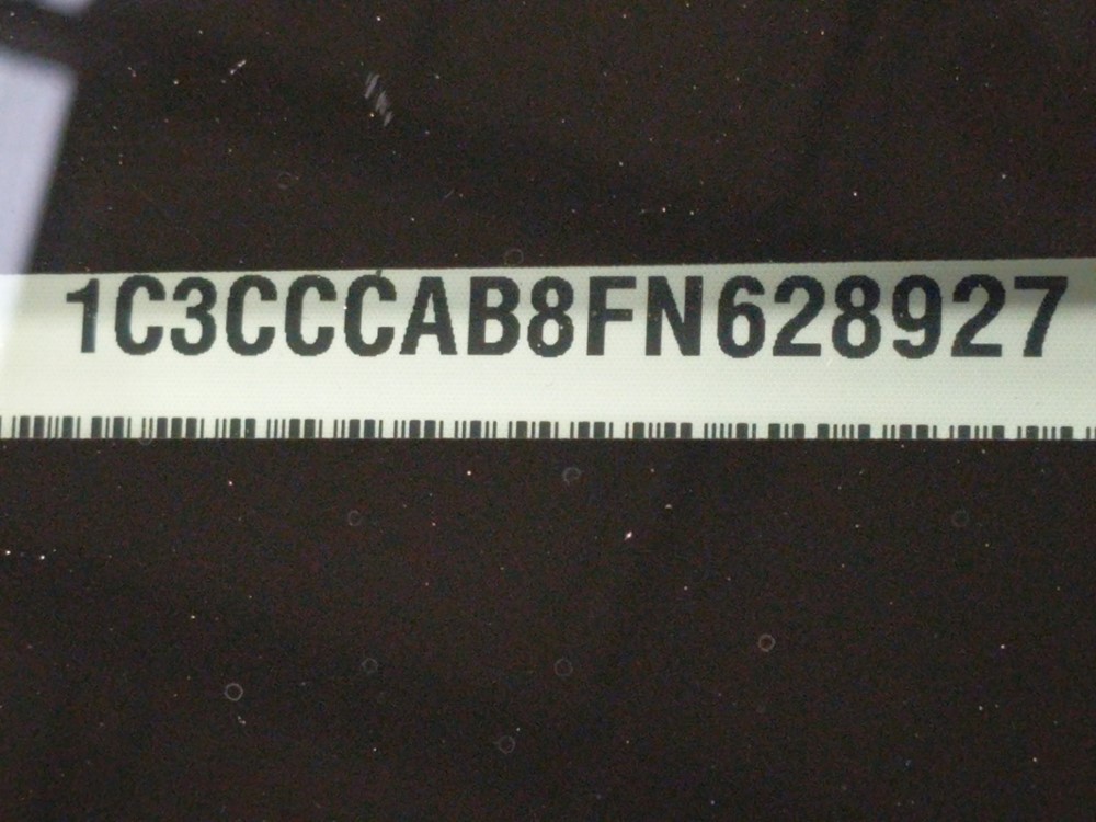 2015 Chrysler 200 - VIN Plate
