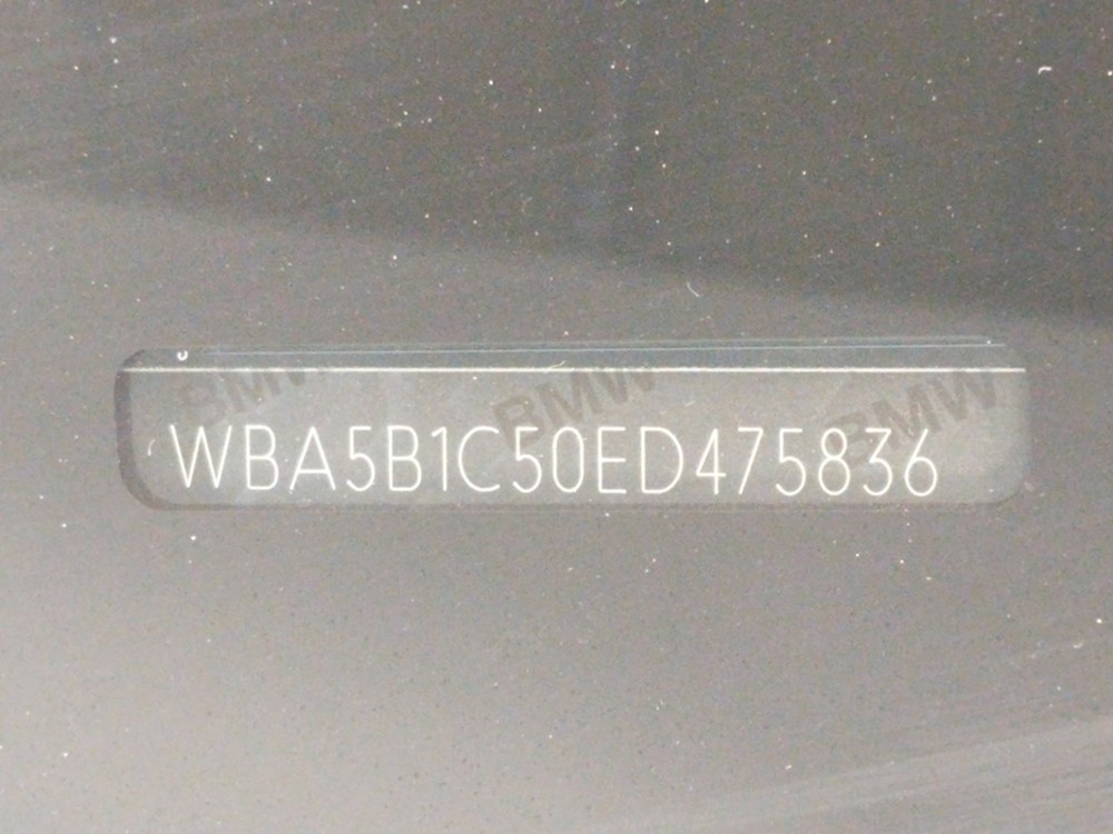 2014 BMW 535i - VIN Plate